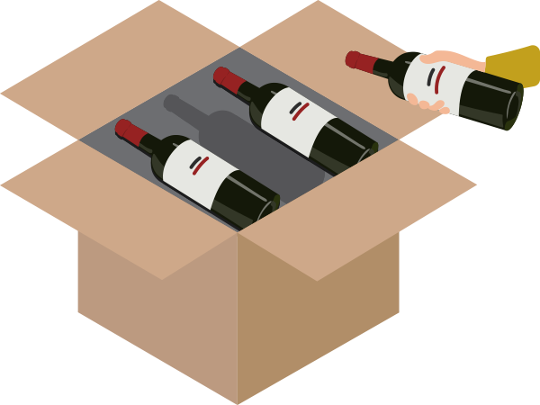 Illustration of unboxing wines from the Last Bottle Marathon